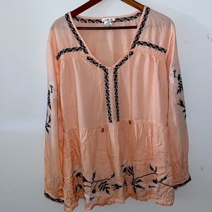 Pink coral long sleeve shirt